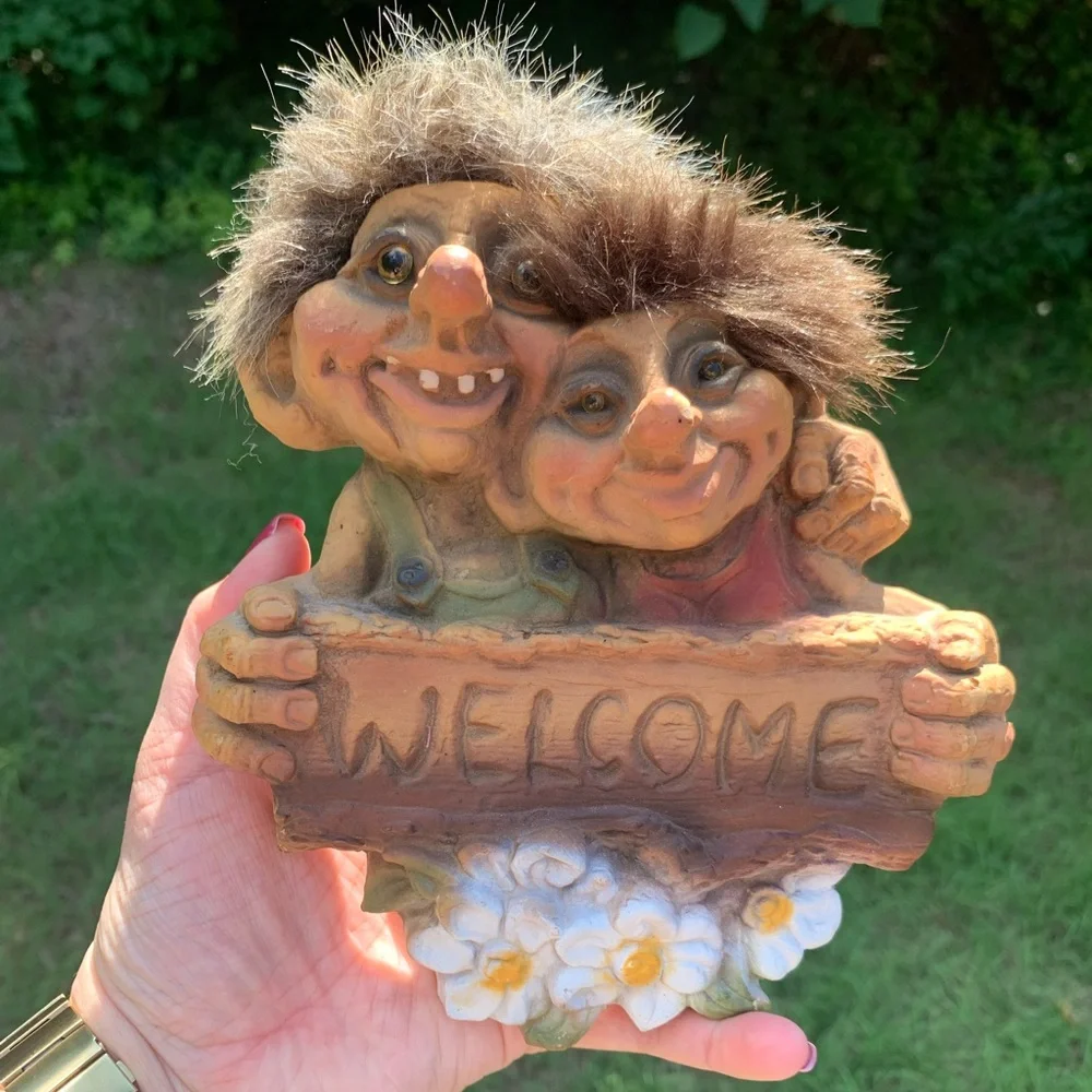 Rare Vintage Original NyFORM TROLL Welcome Door Plate - Picture 4 of 16